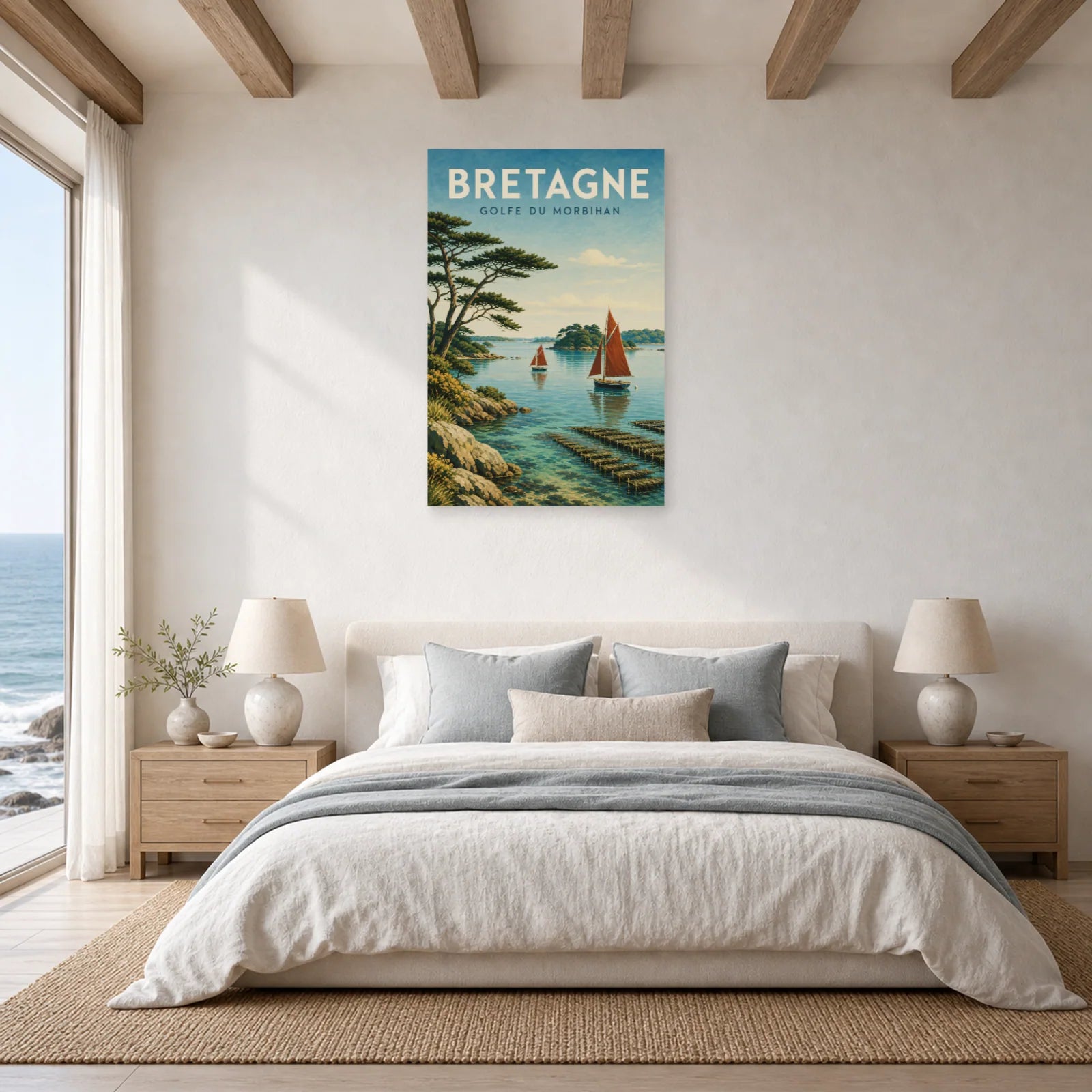 Affiche Bretagne – Golfe du Morbihan dans une chambre - Art Virtuoso