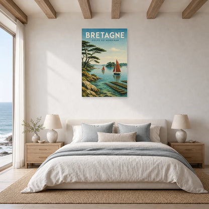 Affiche Bretagne – Golfe du Morbihan dans une chambre - Art Virtuoso