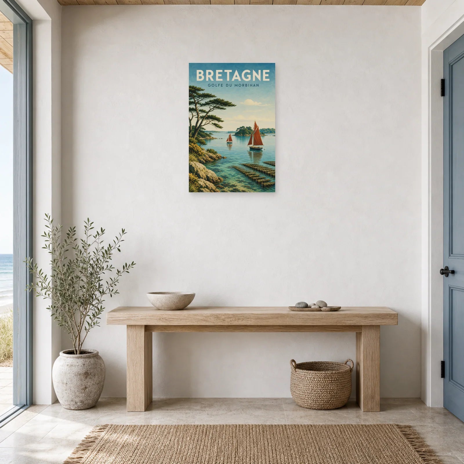 Affiche Bretagne – Golfe du Morbihan dans une entrée ou un couloir - Art Virtuoso