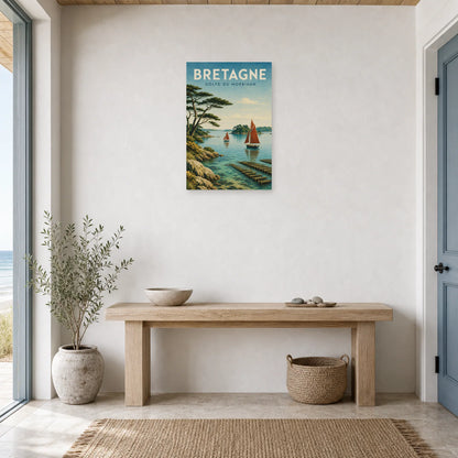 Affiche Bretagne – Golfe du Morbihan dans une entrée ou un couloir - Art Virtuoso