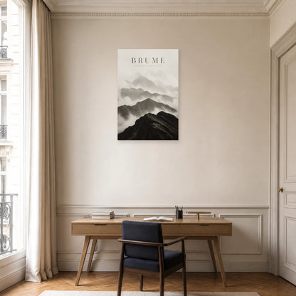 Affiche Brume – Reliefs Silencieux dans un bureau - Art Virtuoso