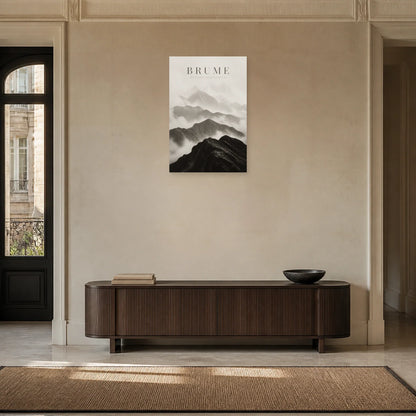 Affiche Brume – Reliefs Silencieux dans une entrée ou un couloir - Art Virtuoso