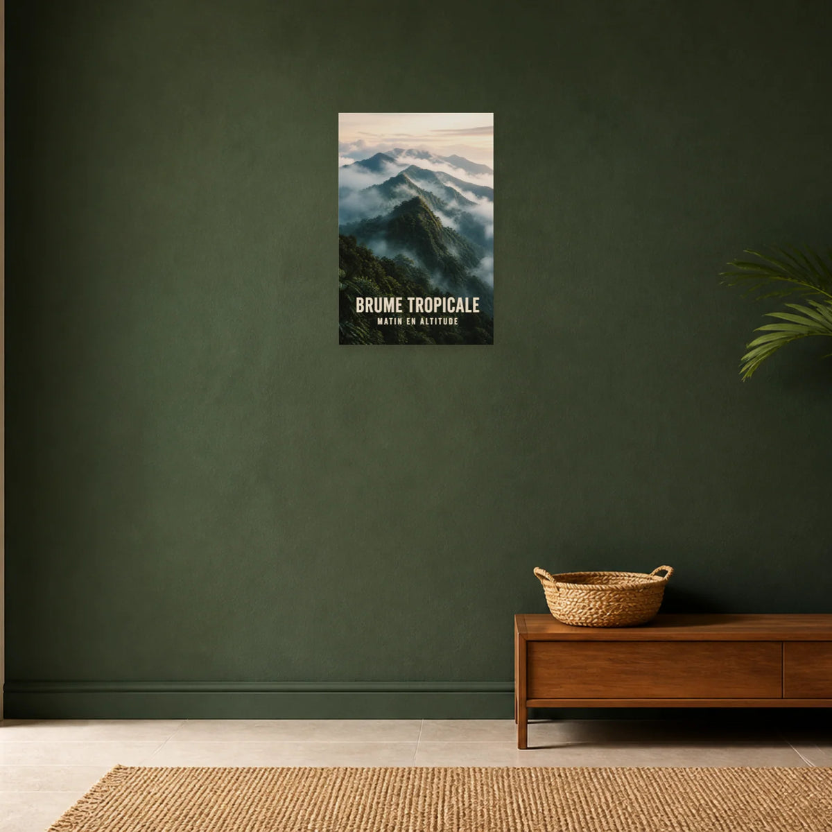 Affiche Brume tropicale – Forêt d’altitude dans une entrée ou un couloir - Art Virtuoso