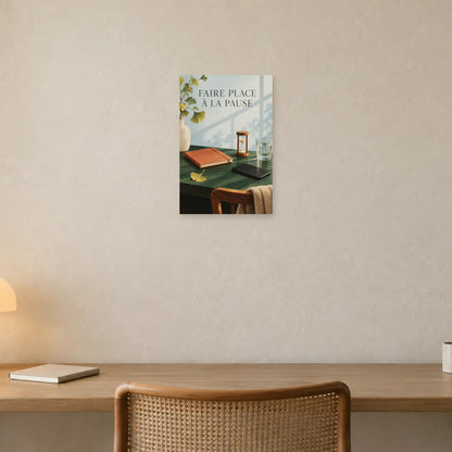 Affiche Bureau - Faire place à la pause dans un bureau - Art Virtuoso
