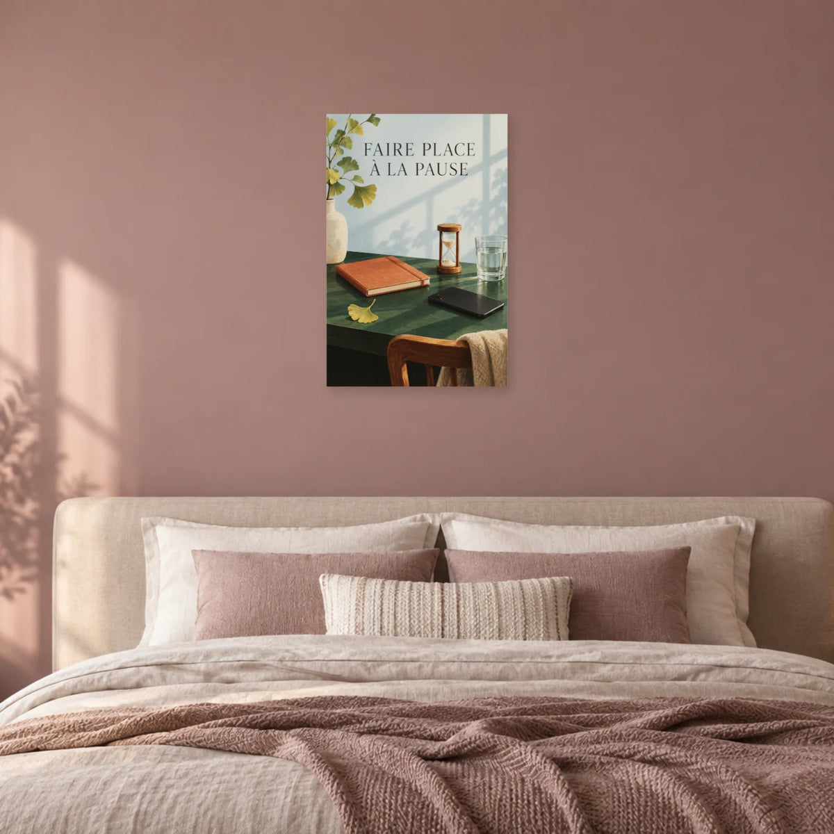 Affiche Bureau - Faire place à la pause dans une chambre - Art Virtuoso
