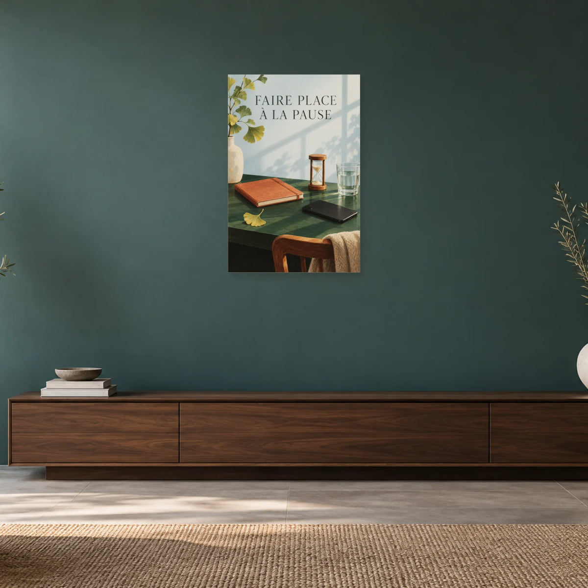 Affiche Bureau - Faire place à la pause dans un salon - Art Virtuoso