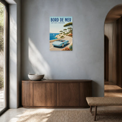 Affiche Cabriolet – Bord de mer dans une entrée ou un couloir - Art Virtuoso