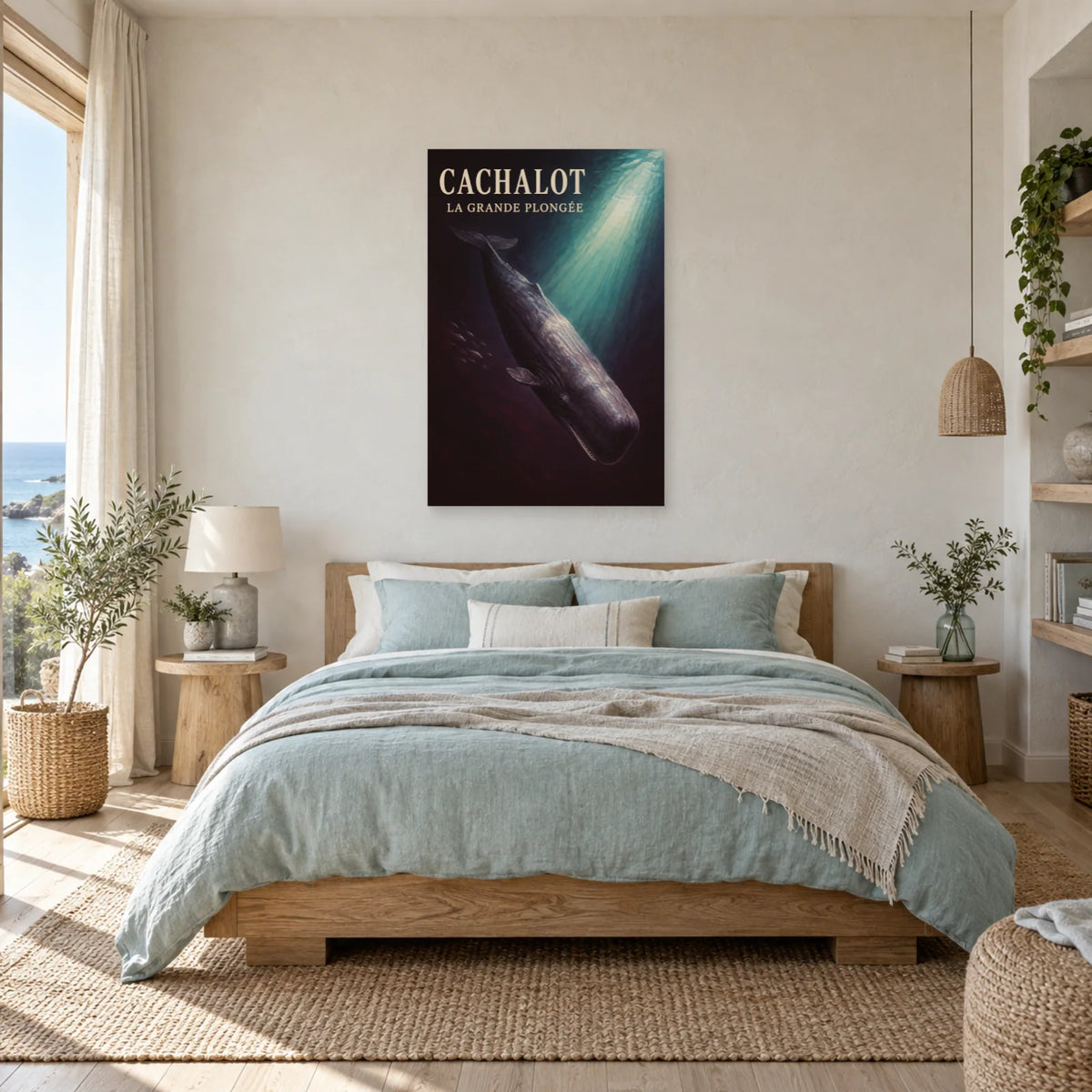 Affiche Cachalot - La grande plongée dans une chambre - Art Virtuoso