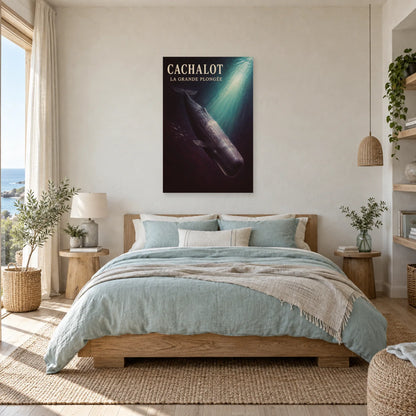Affiche Cachalot - La grande plongée dans une chambre - Art Virtuoso