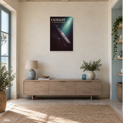 Affiche Cachalot - La grande plongée dans une entrée ou un couloir - Art Virtuoso