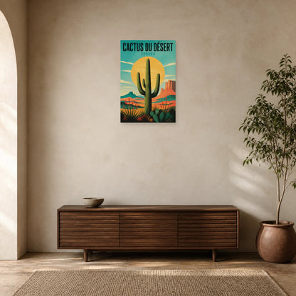 Affiche Cactus du Désert – Sonora dans une entrée ou un couloir - Art Virtuoso