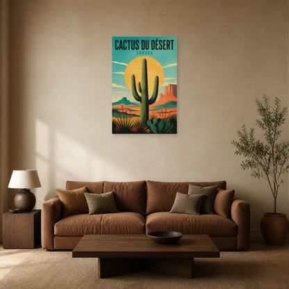 Affiche Cactus du Désert – Sonora dans un salon - Art Virtuoso