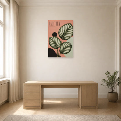 Affiche Calathea – Orbifolia dans un bureau - Art Virtuoso