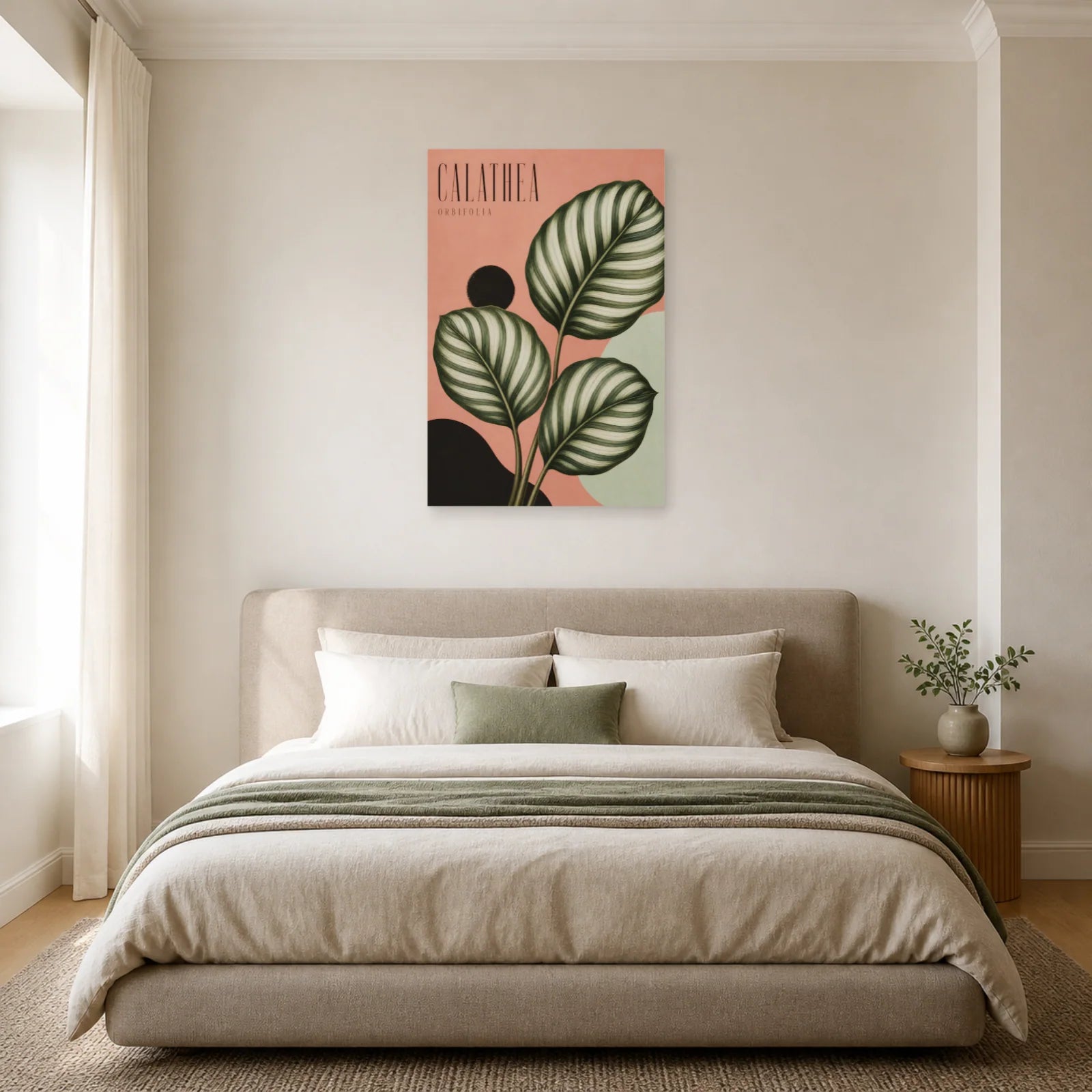 Affiche Calathea – Orbifolia dans une chambre - Art Virtuoso