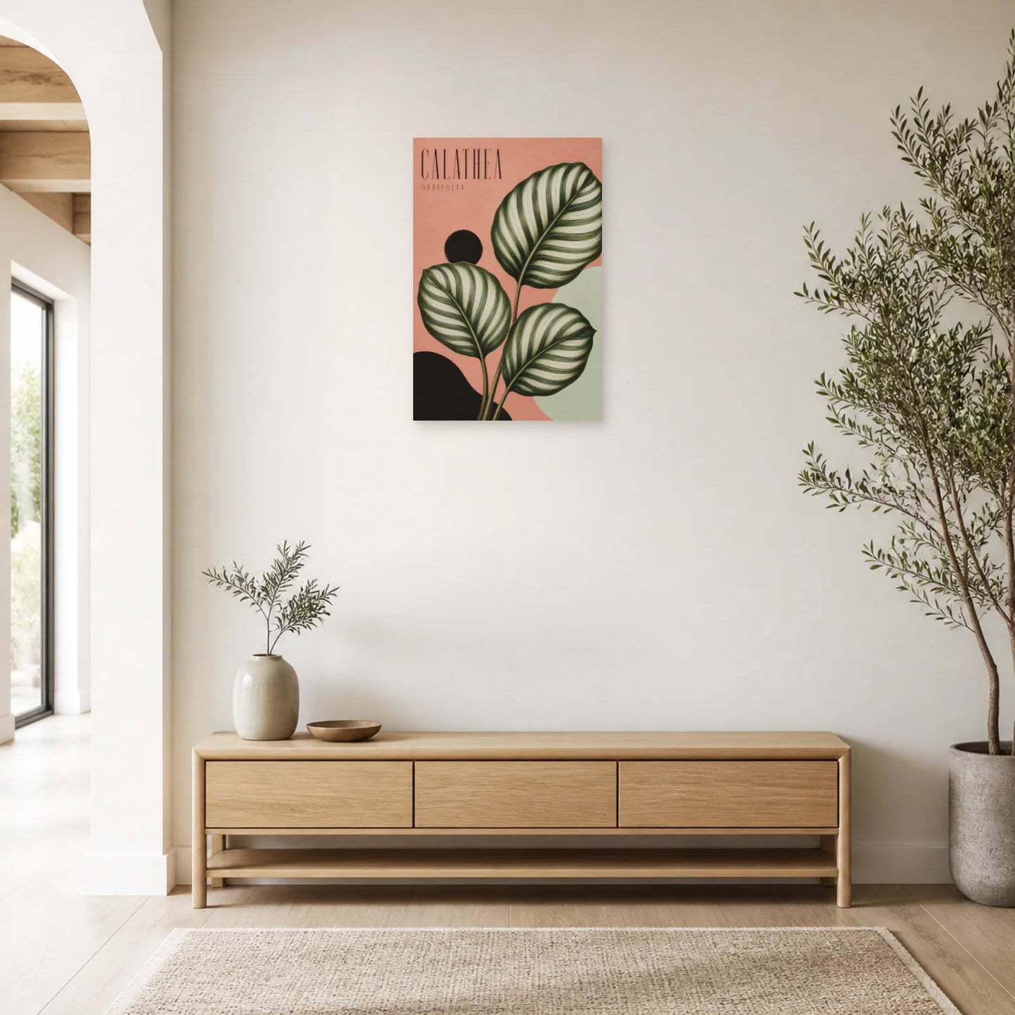 Affiche Calathea – Orbifolia dans une entrée ou un couloir - Art Virtuoso
