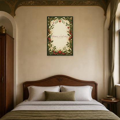 Affiche Aimer, c’est vivre - Affiche calligraphique dans une chambre - Art Virtuoso