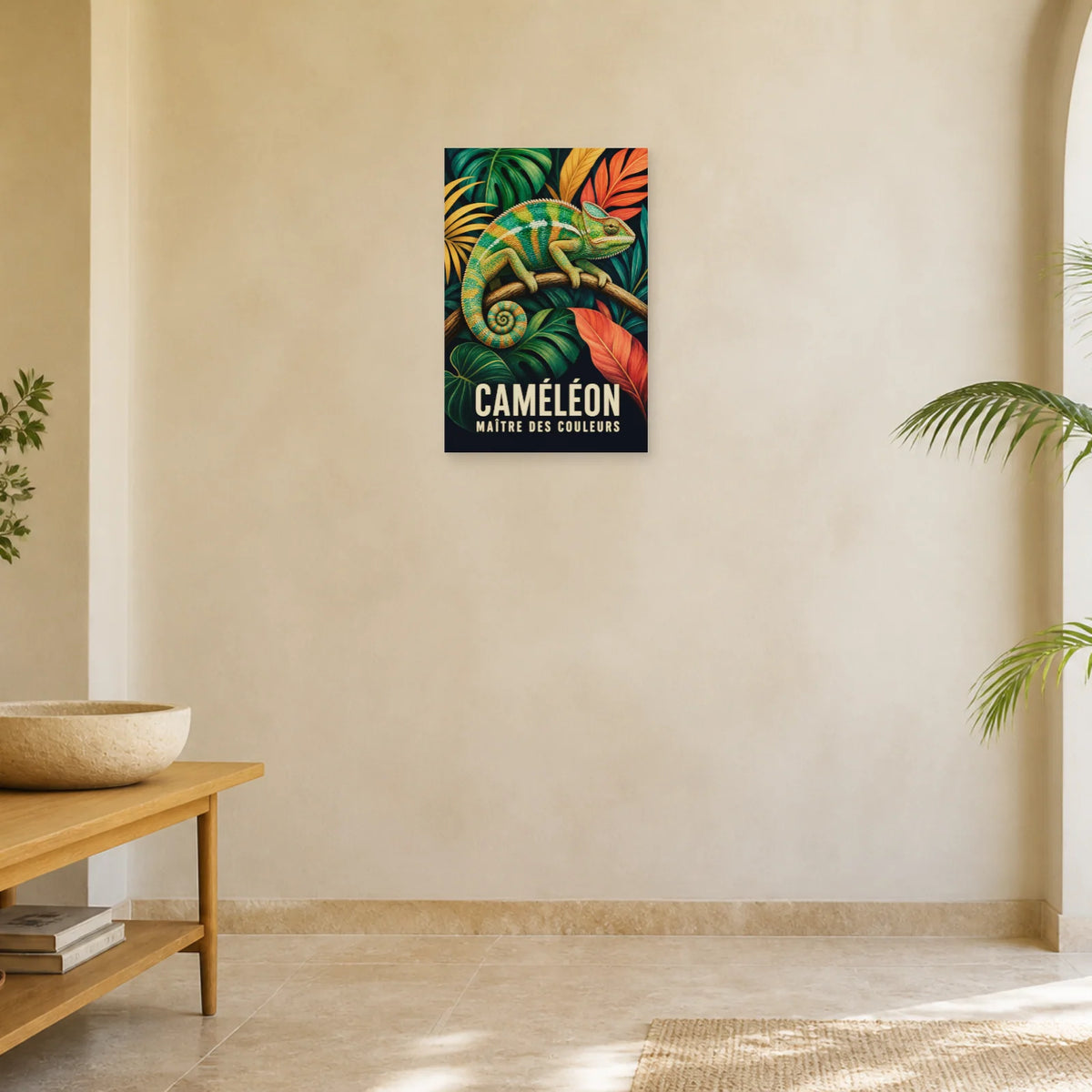 Affiche Caméléon – Maître des couleurs dans une entrée ou un couloir - Art Virtuoso