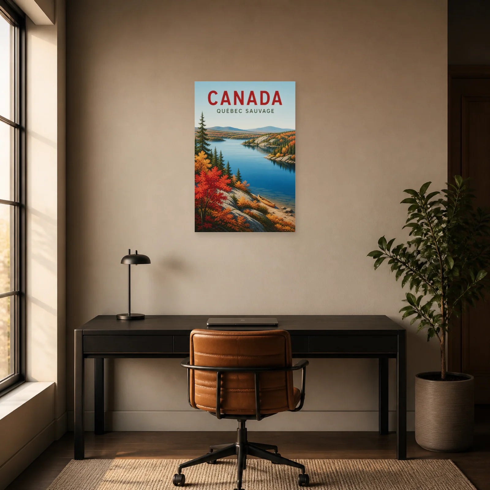 Affiche Canada – Québec Sauvage dans un bureau - Art Virtuoso