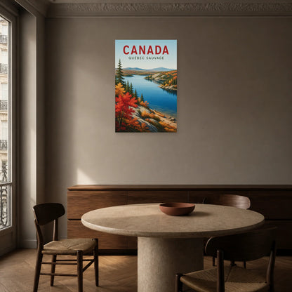 Affiche Canada – Québec Sauvage dans une salle à manger - Art Virtuoso