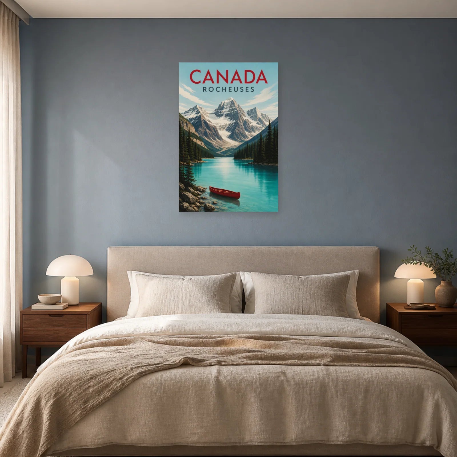 Affiche Canada – Rocheuses dans une chambre - Art Virtuoso