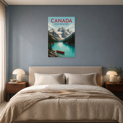 Affiche Canada – Rocheuses dans une chambre - Art Virtuoso