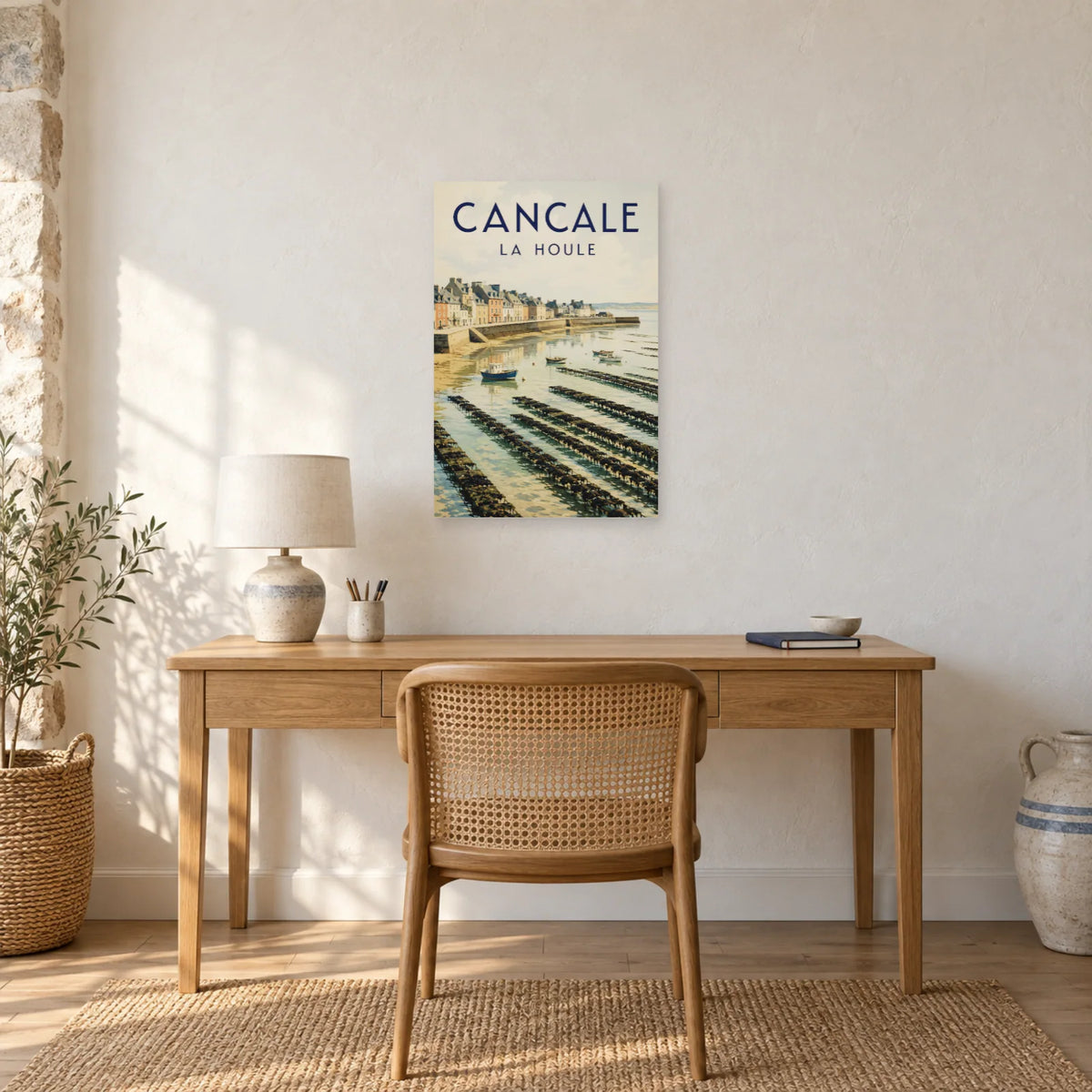 Affiche Cancale - Port de la Houle dans un bureau - Art Virtuoso