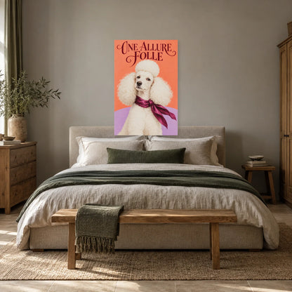 Affiche Caniche - Allure folle dans une chambre - Art Virtuoso