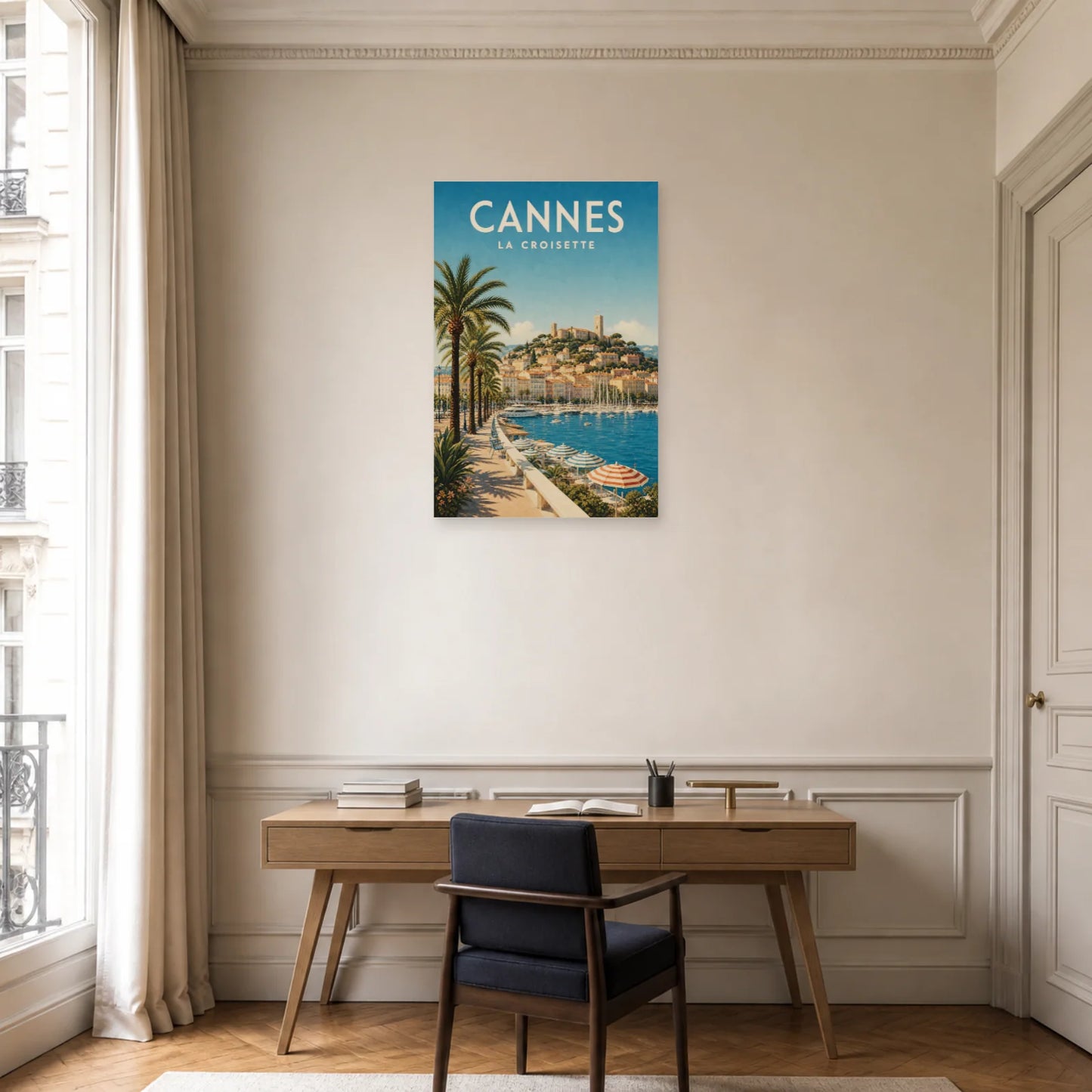 Affiche Cannes – La Croisette dans un bureau - Art Virtuoso