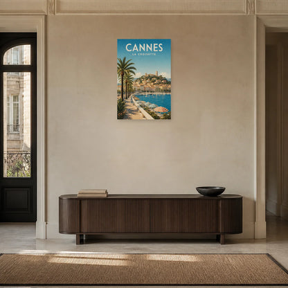 Affiche Cannes – La Croisette dans une entrée ou un couloir - Art Virtuoso
