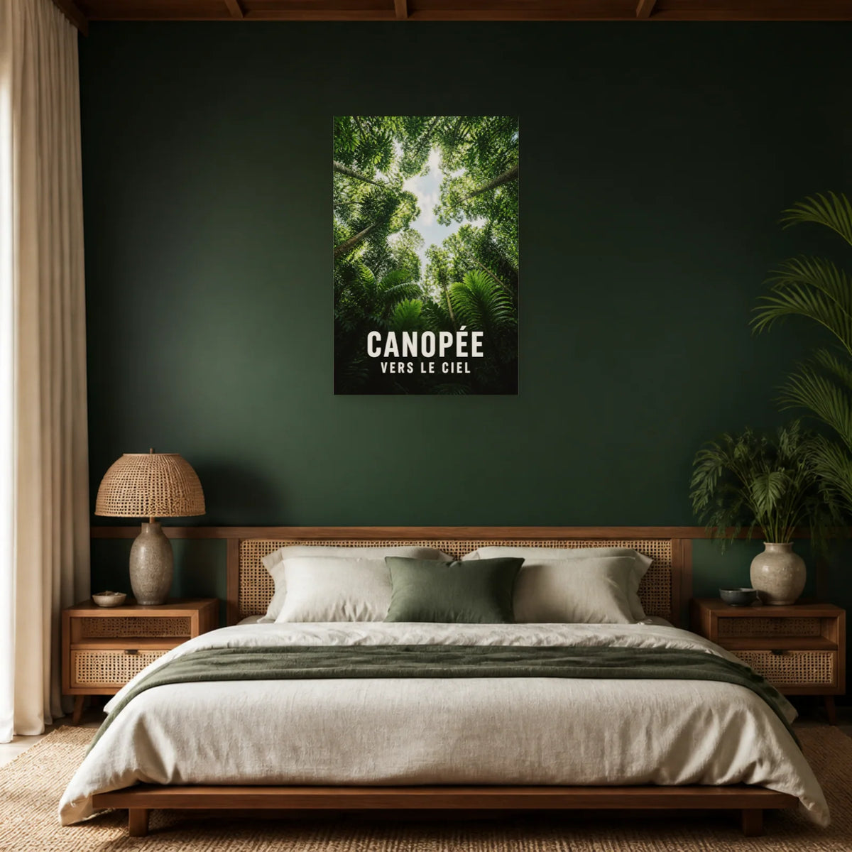 Affiche Canopée – Vue vers le ciel dans une chambre - Art Virtuoso