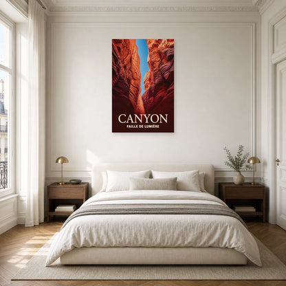 Affiche Canyon - Faille de lumière dans une chambre - Art Virtuoso