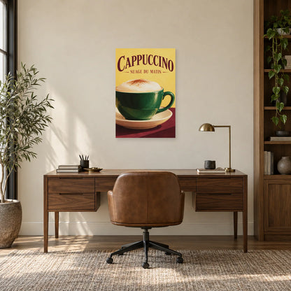 Affiche Cappuccino - Nuage du matin dans un bureau - Art Virtuoso