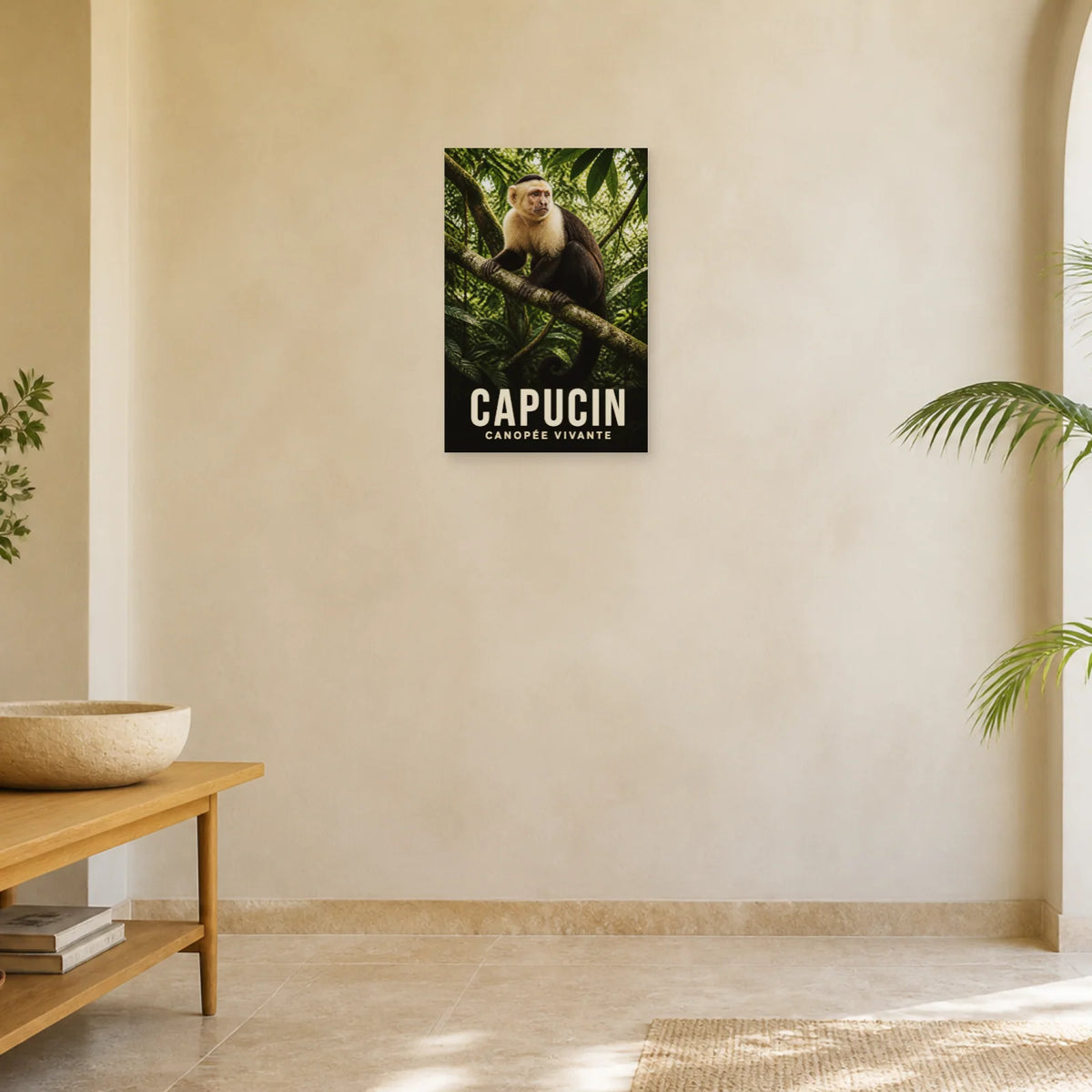 Affiche Capucin – Canopée vivante dans une entrée ou un couloir - Art Virtuoso