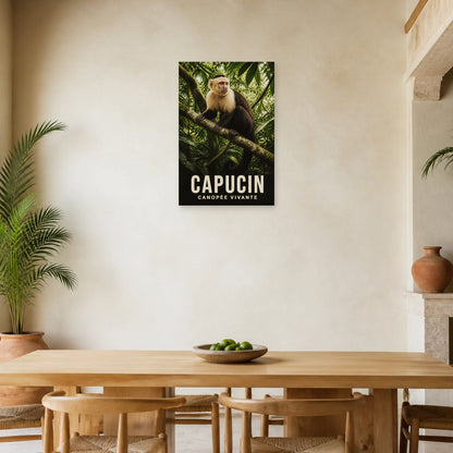 Affiche Capucin – Canopée vivante dans une salle à manger - Art Virtuoso