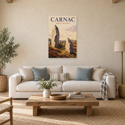 Affiche Carnac - Alignements de menhirs dans un salon - Art Virtuoso