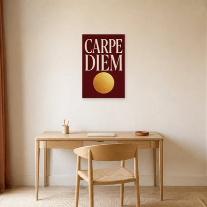 Affiche Carpe diem – Soleil doré dans un bureau - Art Virtuoso