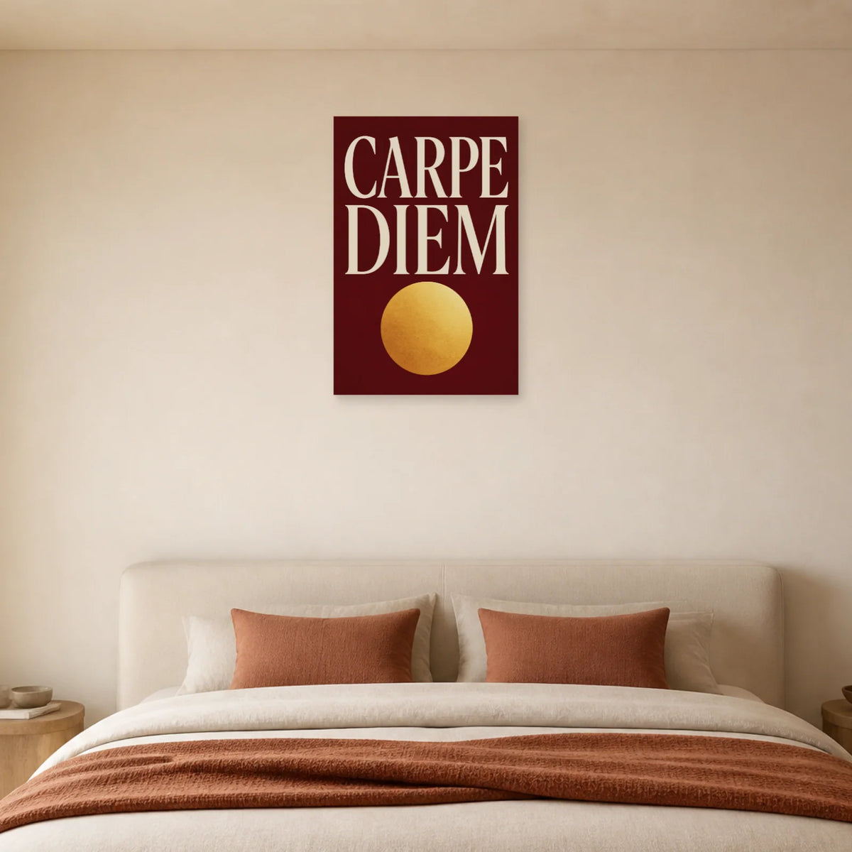 Affiche Carpe diem – Soleil doré dans une chambre - Art Virtuoso