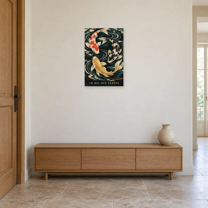 Affiche Carpes koï - Le bal de l'eau dans une entrée ou un couloir - Art Virtuoso
