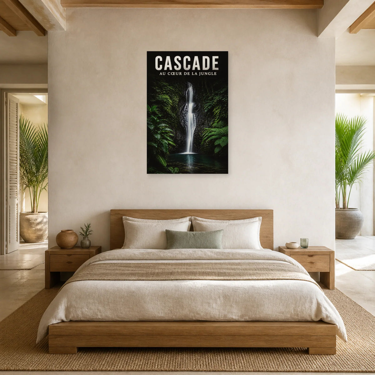 Affiche Cascade – Forêt tropicale dans une chambre - Art Virtuoso