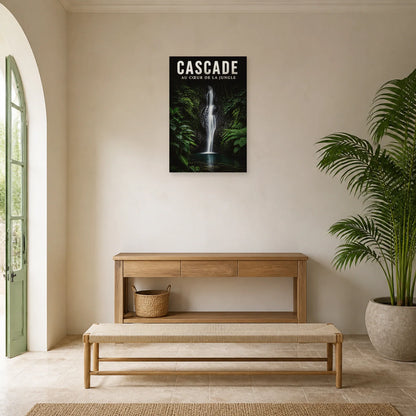 Affiche Cascade – Forêt tropicale dans une entrée ou un couloir - Art Virtuoso