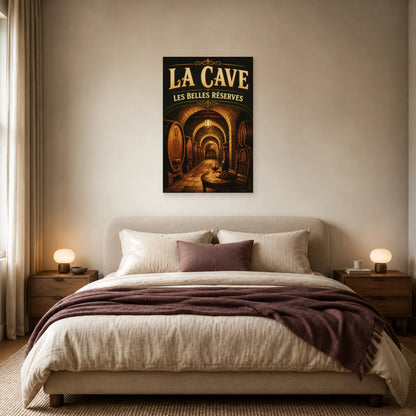 Affiche La cave, les belles réserves dans une chambre - Art Virtuoso