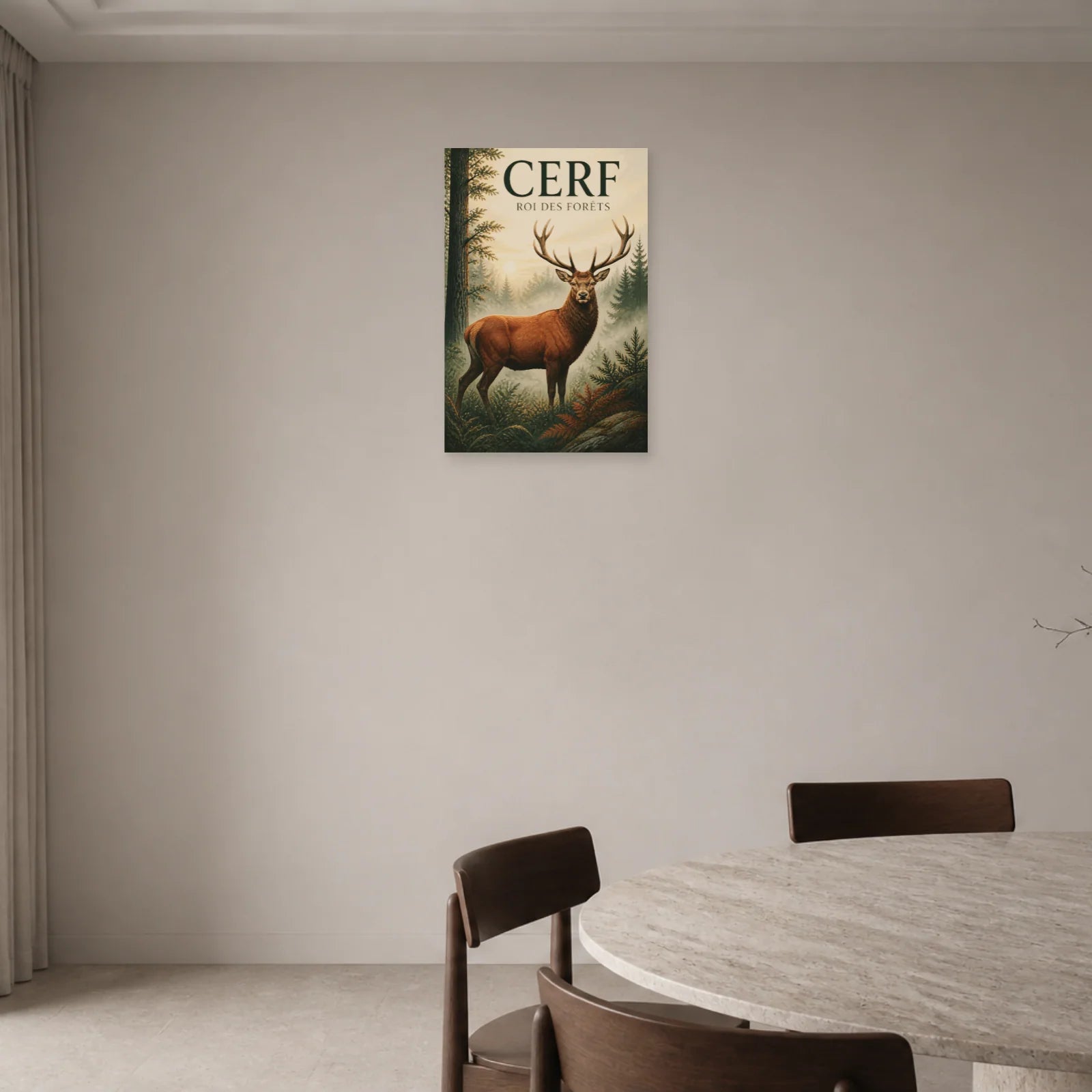 Affiche Cerf – Roi des Forêts dans une entrée ou un couloir - Art Virtuoso