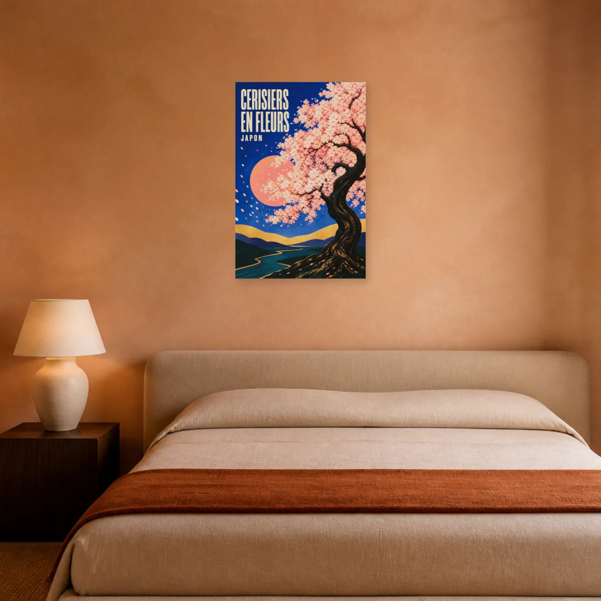 Affiche Cerisiers en Fleurs – Japon dans une chambre - Art Virtuoso