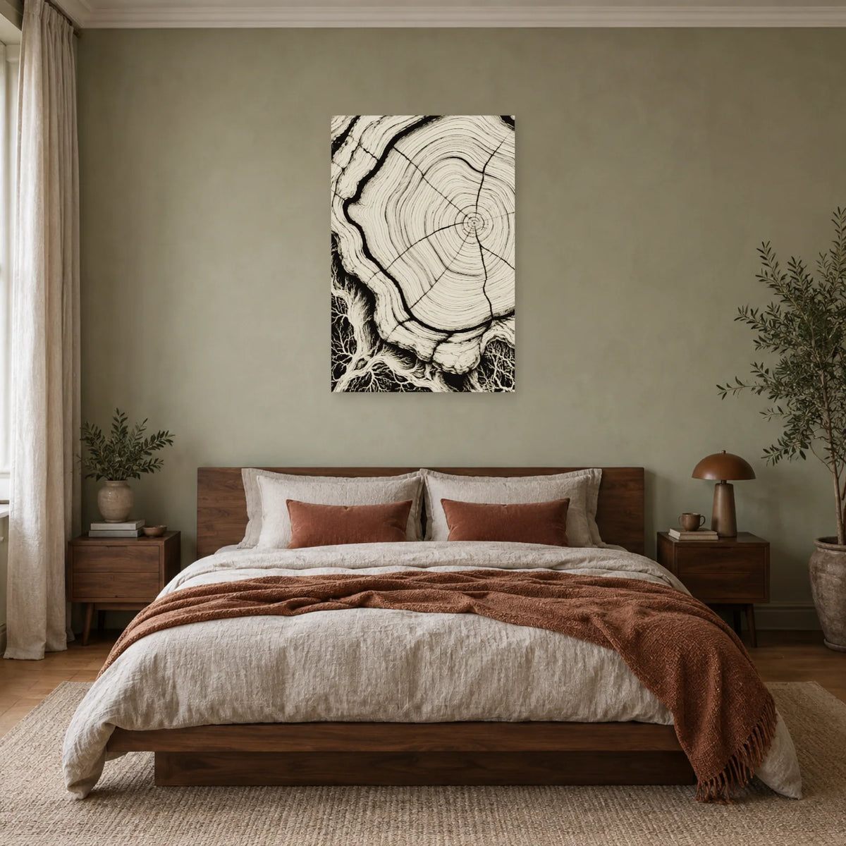 Affiche Cernes du bois – Ondes noires dans une chambre - Art Virtuoso