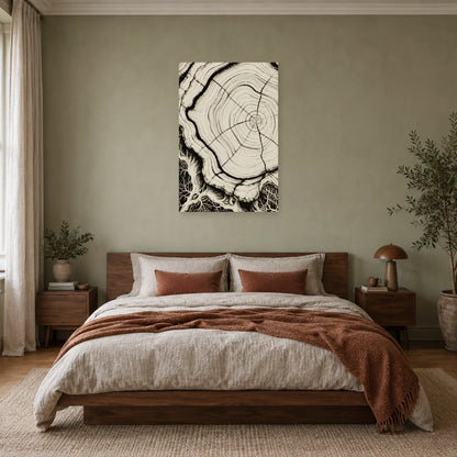 Affiche Cernes du bois – Ondes noires dans une chambre - Art Virtuoso