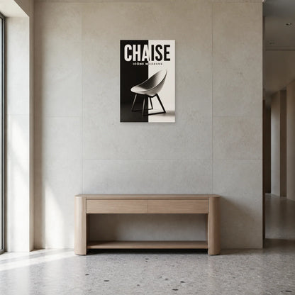 Affiche Chaise – Icône Moderne dans une entrée ou un couloir - Art Virtuoso