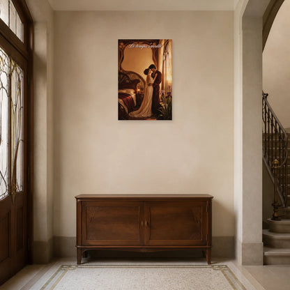 Affiche Le temps s’arrête - Chambre romantique dans une entrée ou un couloir - Art Virtuoso