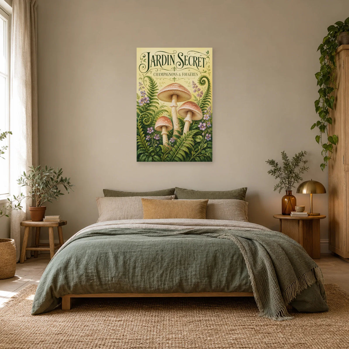 Affiche Champignons et fougères – Jardin secret dans une chambre - Art Virtuoso