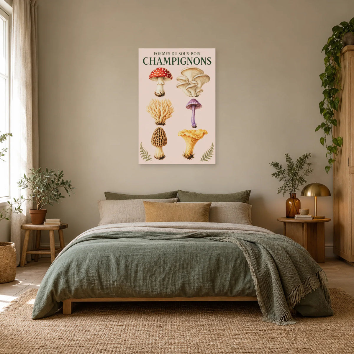 Affiche Champignons – Formes du sous-bois dans une chambre - Art Virtuoso