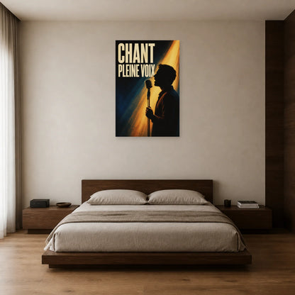 Affiche Chanteur - Pleine voix dans une chambre - Art Virtuoso